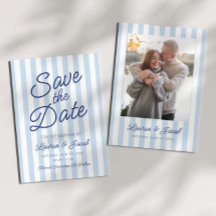 Casamento Moderno Minimalista Listras Azuis