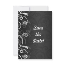 Casamento Moderno Preto e Branco Salve a Data