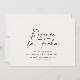 Reserve A Data Casamento moderno Reserva a Data creme preto Salva