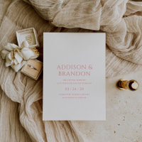 Casamento Moderno Rosa Estiloso