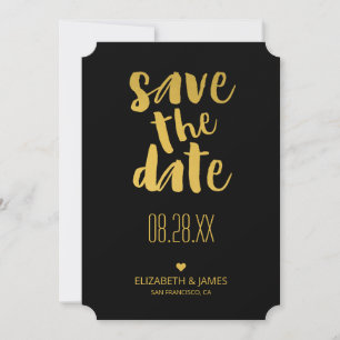 Reserve A Data Casamento Moderno Rústico Dourado Save The Date