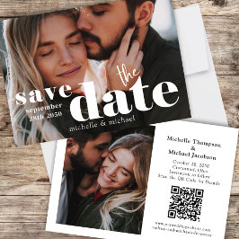 Reserve A Data Casamento Moderno Salve a Data Foto Código QR