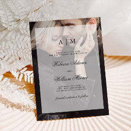 Reserve A Data Casamento Moderno Salve a Data | Foto com Sobrepos