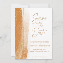 Reserve A Data Casamento Moderno Terracotta Gold Foil Boho