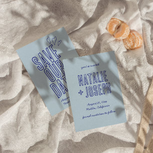 Reserve A Data Casamento Moderno Único e Colorido Escrito À Mão