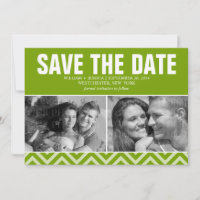 Casamento Moderno Verde Salve a Data
