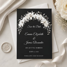 Reserve A Data Casamento Monocromático de Luxo