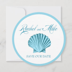 Reserve A Data Casamento na Praia com Conchas de Vieira   azul me