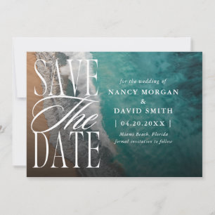 Reserve A Data Casamento na Praia com Ondas do Oceano