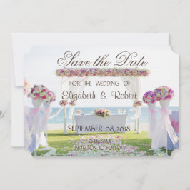 Reserve A Data Casamento na Praia, Floral Salvar a Data