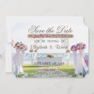 Reserve A Data Casamento na Praia, Floral Salvar a Data