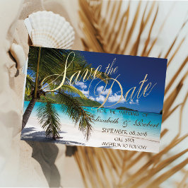 Reserve A Data Casamento na Praia,Palmeiras, Areia Salve a Data