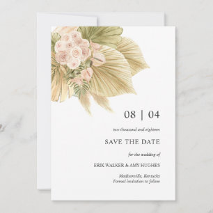 Reserve A Data Casamento Natural Boho Dried Floral Pampas Palm
