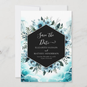 Reserve A Data Casamento Náutico Chic Watercolor