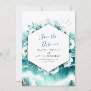 Reserve A Data Casamento Náutico Clássico Editável