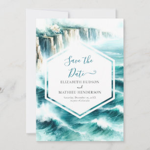Reserve A Data Casamento Náutico de Paisagem Personalizada