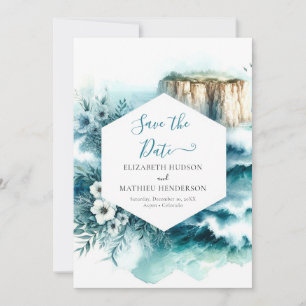 Reserve A Data Casamento Náutico Elegante Simples