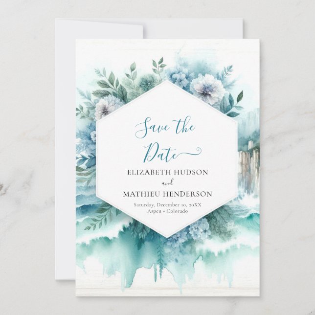 Reserve A Data Casamento Náutico Mínimo E Amável (Frente)