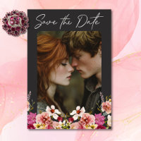 Casamento Negra Floral do Verão Elegante Moderno