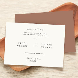 Reserve A Data Casamento Neutral Russo Simples Mocha Mousse