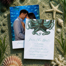Reserve A Data Casamento no Aquário Verde do Polvo Salvar a Data