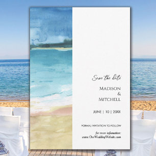 Reserve A Data Casamento no Destino da Praia Oceânica com Aquarel