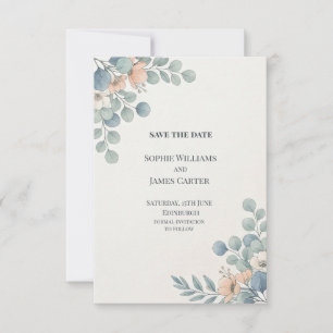 Reserve A Data Casamento no Jardim Blue Chinoiserie Save the Date