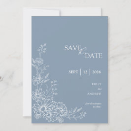 Reserve A Data Casamento no Jardim Botânico Chic Azul Empoeirado