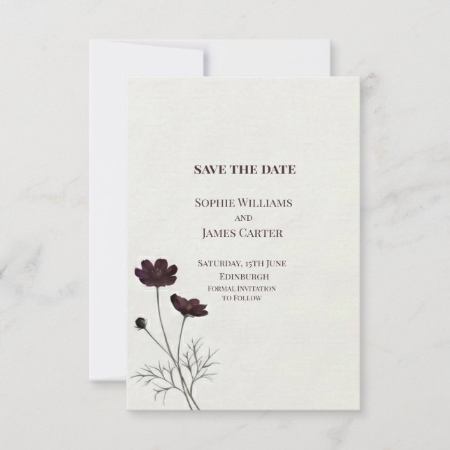 Reserve A Data Casamento no Jardim com Estilo Chinoiserie Azul -  (Frente)