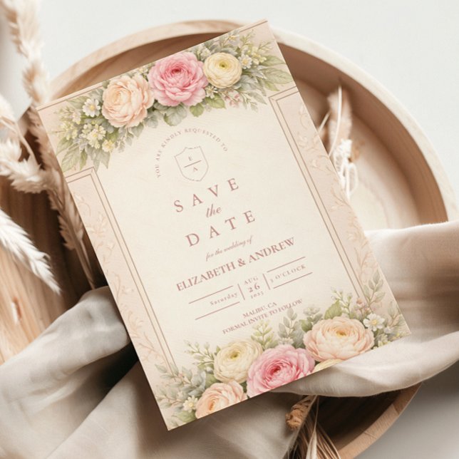 Reserve A Data Casamento no Jardim com Ranúnculo Rosa Blush (Criador carregado)