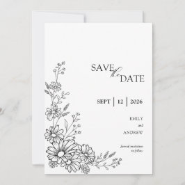 Reserve A Data Casamento no Jardim de Margaridas Botânicas Preto
