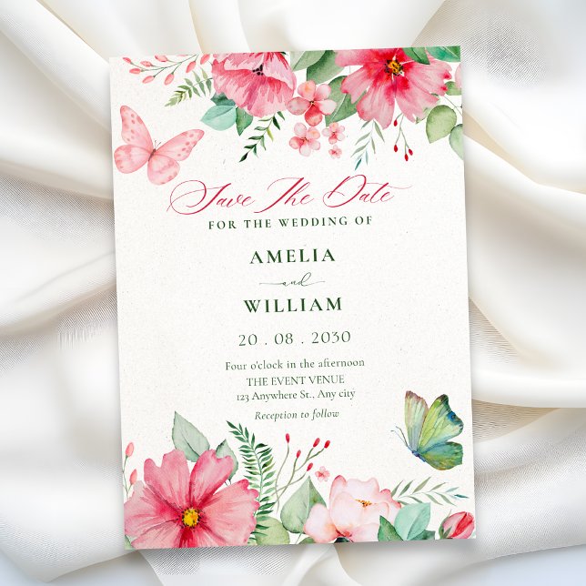 Reserve A Data Casamento no jardim floral (Criador carregado)