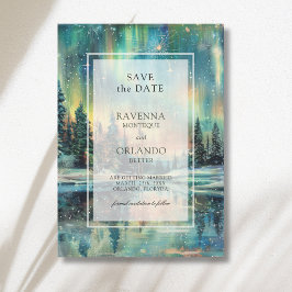 Reserve A Data Casamento no Lago sob o Céu Noturno da Floresta co