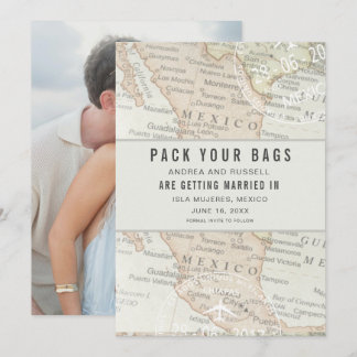 Reserve A Data Casamento no Mapa do México Embale as Malas
