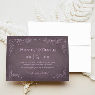 Reserve A Data Casamento no Vinhedo com Tons de Rosa empoeirado