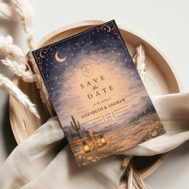 Reserve A Data Casamento Ocidental ao Luar no Deserto Celestial (Criador carregado)