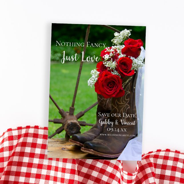 Reserve A Data Casamento Ocidental do Rosa Rustic Boots Boots Wes (Criador carregado)