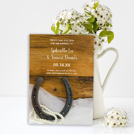 Reserve A Data Casamento Ocidental em Ferradura e Pérolas Salvar