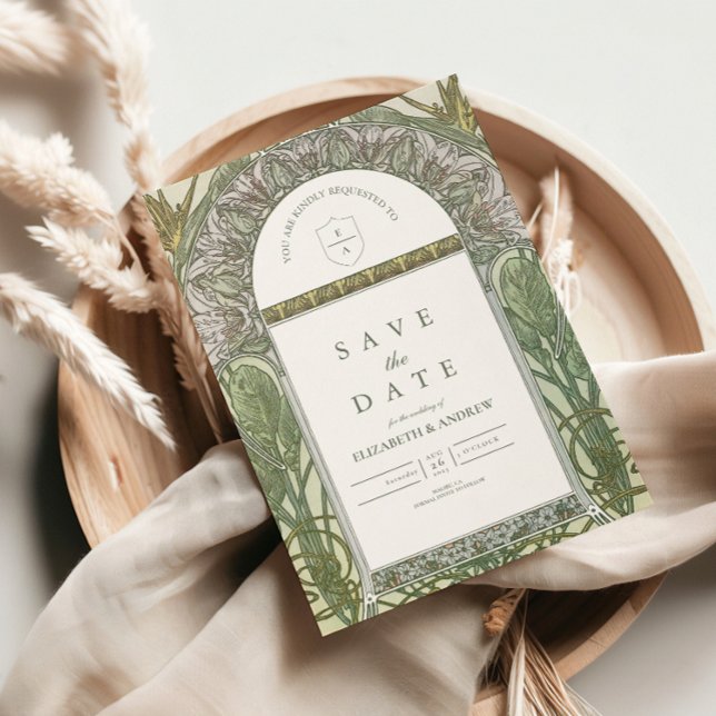 Reserve A Data Casamento Olive Leaf Arch Art Nouveau (Criador carregado)