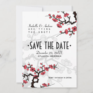 Reserve A Data Casamento Oriental de Cherry Blossom Salve a Data