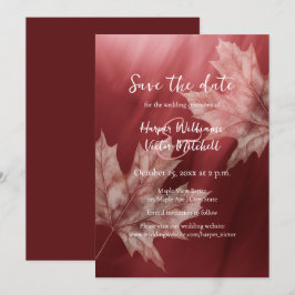 Reserve A Data casamento outono das folhas de maroon maple