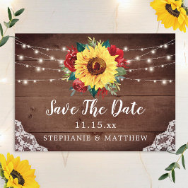 Reserve A Data Casamento outono de Rosa vermelha Rústica de Giras