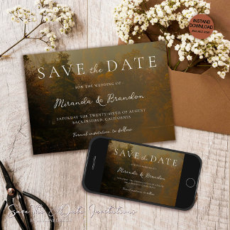 Reserve A Data Casamento outono Russo do Elegante Moderno