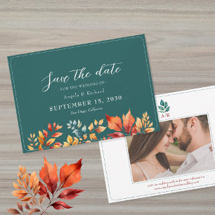 Reserve A Data Casamento outono Teal Boho