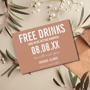 Reserve A Data Casamento outono Terra Cotta Free Bebidas Salvar D