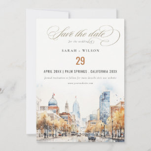 Reserve A Data Casamento Paisagem Aquarela de Indianapolis, India