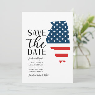 Reserve A Data Casamento Patriótico no Estado Americano de Illino