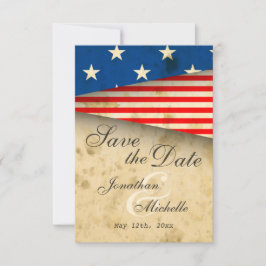 Reserve A Data Casamento Patriótico Vintage American Flag
