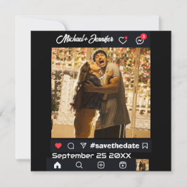 Reserve A Data Casamento Personalizado com Tema de Mídia Social M