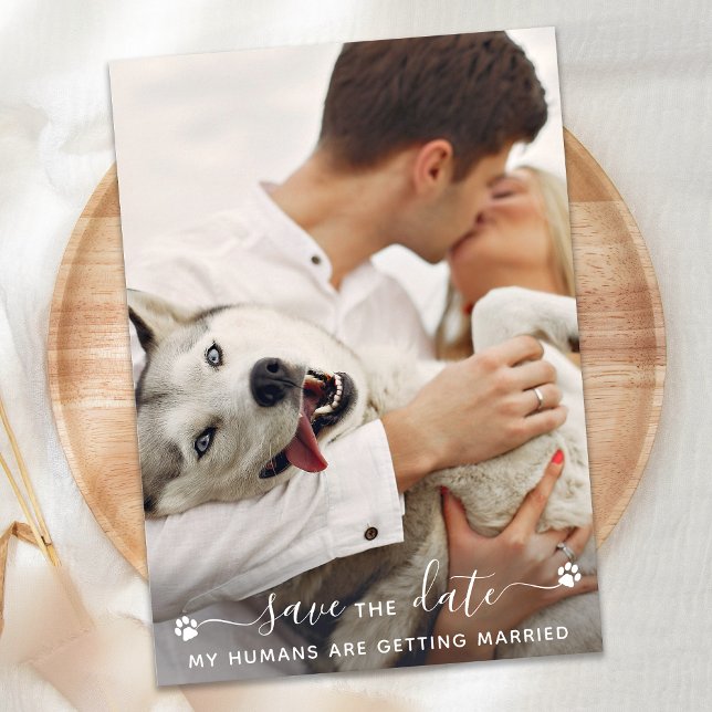 Reserve A Data Casamento Personalizado De Cão Fotográfico De Pet (Criador carregado)